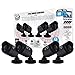Night Owl Security, 4 Pack of 720p HD Wired Security Add-on Bullet Cameras (Black)