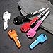 Dsmile 6 Pack Key Knife, Key Chain Knife, Self Defense Knife, Stainless Steel Keychain Shaped Folding Pocket Knife