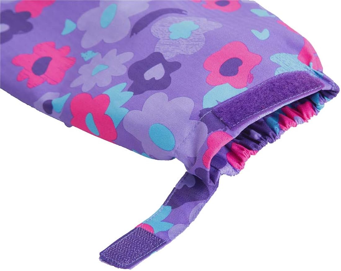 M2C Girls Outdoor Floral Fleece Lined Light Windproof Jacket with Hood: Clothing