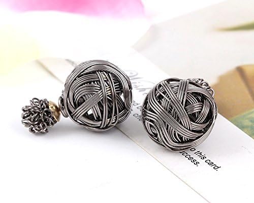 Angelia Fashion Style Tribal Double Pearl Matte Stud Earrings (Black 3)