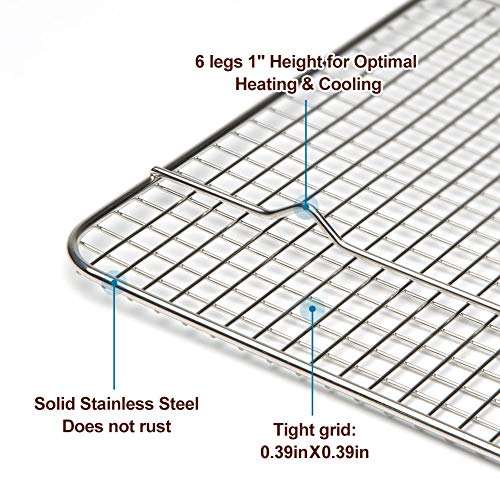 Secura Cooling Rack 100 304 Stainless Steel, Cookie Wire Baking Racks
