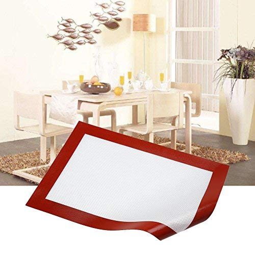 Che-good Heat Resistant Mat - Liner Non Slip Baking Sheet Oven Safe Heat Resistant Mat Silicone Placemat Kneading Dough Insulation - Trivet Fryer By Flat Styling Toaster Hair Bbq Black Deck