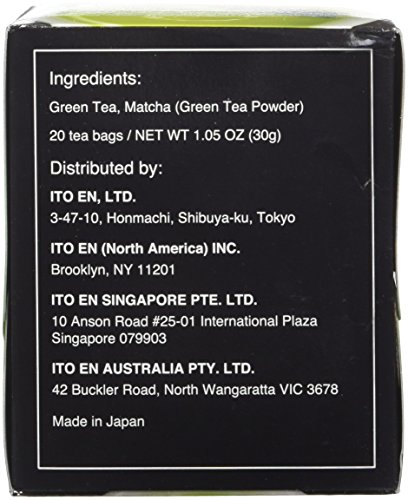 ITO EN Matcha Green Tea, Traditional, Tea Bags (20 Count)