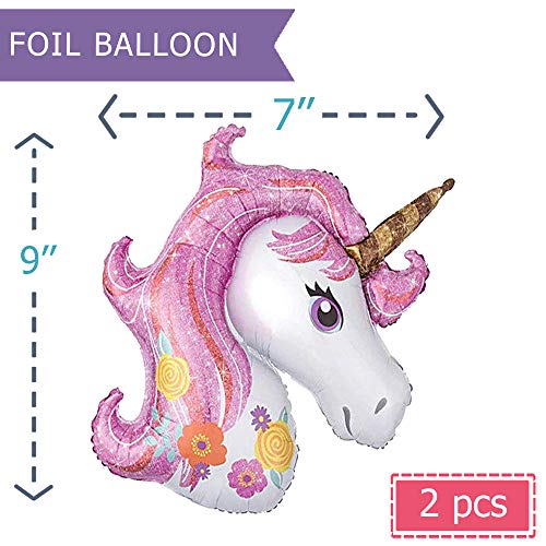 Unicorn Party Supplies Confetti-Balloons Pink-Gold