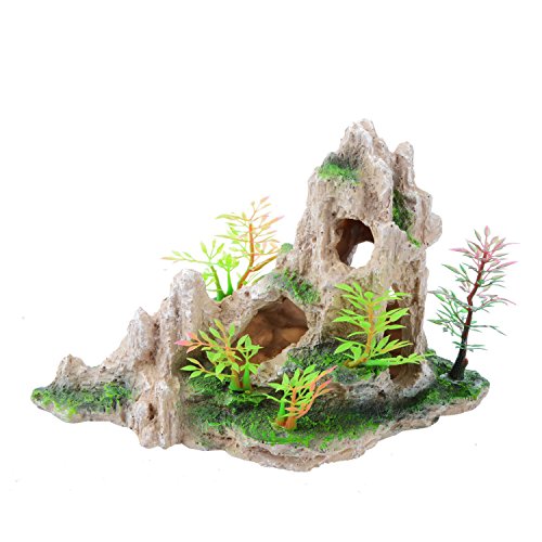 Saim aquarium artificial mountain cave ornament aqua la…