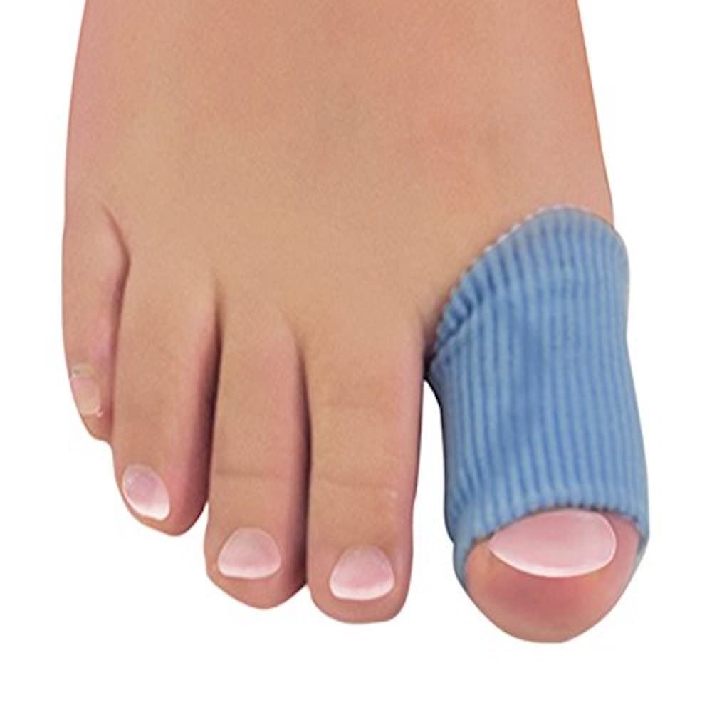 Antibacterial Digital Cap Strip Cut to Size Finger and Toe Sleeves Covers Contain Soothing Mineral Oil Relieve Pressure on Ingrown Toenails, Hammertoes, Corns and Toe Tips Latex Free Large Pk of 32