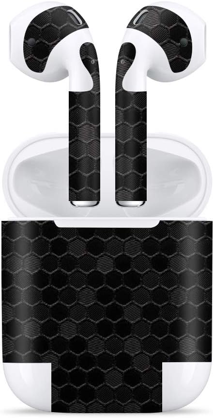 Bloom Skins for Apple AirPods 2 / AirPods 2nd Generation | Luxury Black Honeycomb Protective 3M Vinyl Skin Decal Wrap Film Premium Ultra Slim Cover Sticker with 3D Texture | Made in USA