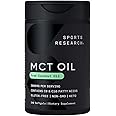 Sports Research Keto MCT Oil Pills from Coconut Oil | Keto Fuel for The Brain & Body - Non-GMO Verified, Soy & Gluten Free Liquid Softgels (240 Count)