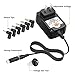 ZOZO 12W Universal AC Adapter Power Supply for Household Electronics LED Strip Toys Speakers Tablets Router USB HUB Keyboard IP Webcams DC 3V 4.5V 5V 6V 7.5V 9V 12V Multi Volt Output Wall Charger Cord