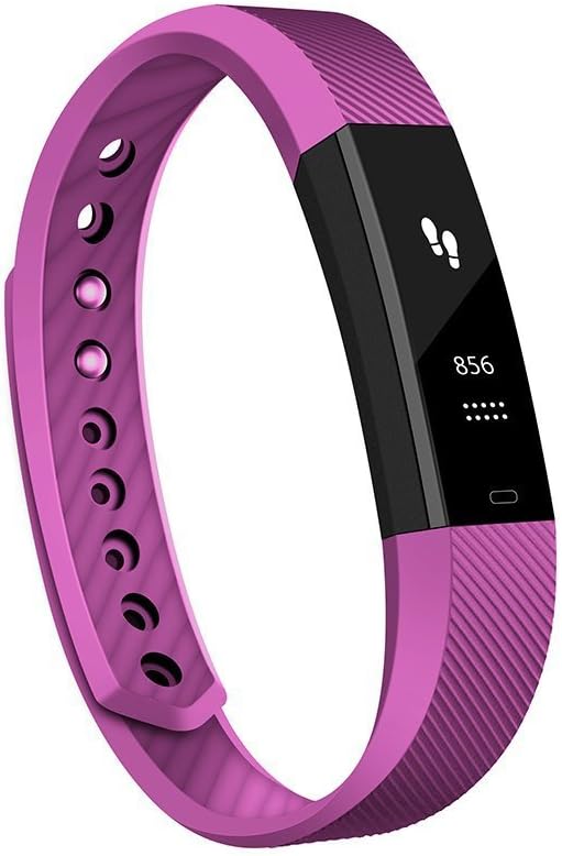 Antimi Fitness Tracker,SmartWatch with Sleep Monitor Bluetooth Smart watch Wristband Bracelet Sport Pedometer Activity Tracker with Alarm Calorie Counter Tracker for Android IOS Smart Phone (Purple)