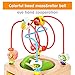 Amagoing 6-in-1 Activity Cube Multifunction Bead Maze Roller Coaster Classic Wooden Educational Toys for Kids