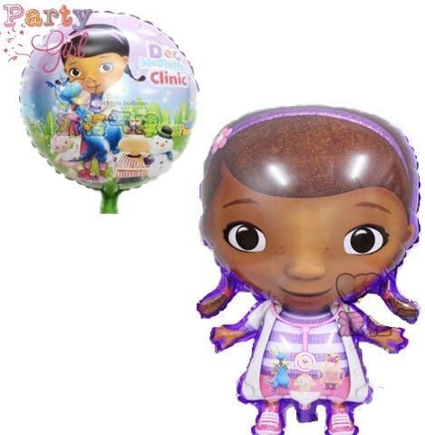 Doc.Mcstuffins Balloons 2 piece Set, Dr. Mcstuffins balloons .27inch body shape balloon Dr .Mcstuffins party decoration,kids party balloons