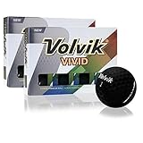 Volvik Vivid Matte Black Golf Balls - Double Dozen