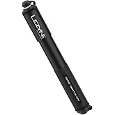 LEZYNE Grip Drive HV High Volume Bike Hand Pump | 90 PSI CNC-Machined Aluminum Inflator for MTB &amp; Gravel Tires, ABS Flex Hose, Presta &amp; Schrader Compatible, Mount Included