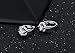 Fashion Jewelry 18k White Gold Plated Cubic Zirconia Studs Huggies Earrings for Women