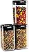 Gourmia GEC9785 Airtight Food Storage Containers, 3 Pack, 2.3 Liter – Stackable, Easy Lock Clear Organizers with Airtight Lids - Preserves and Keeps Dry Goods Fresh and Dry – Space Saving, BPA Free