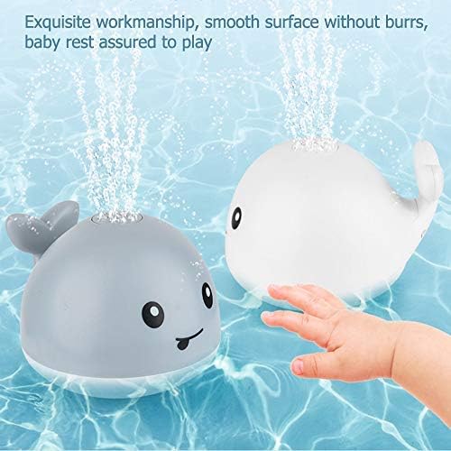 Baby Bath Toys, Baby Light Up Bath Tub Toys, LED Light Up Sprinkler Toy Whale Water Sprinkler Pool Toys…, Small - Image 3