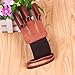 edealing Archery Gloves 3 Finger Handmade Leather Guard Shooting Finger Protector for Compound Bow (Brown)