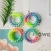 RevoRosy Spiral Hair Ties with no Crease| Coil Hair Elastics for Girls Age over 6| Colorful Hair Rubber Bands| Ouchless Hair Rings |Premium Combo of 6 Rainbow and 2 Translucent Collection