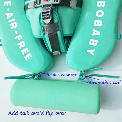2020Newest ADD TAIL NO FLIP OVER UPF50+ Mambobaby Solid Swimming Float No Need Inflatable Swim Ring Swim Training Aid for Bathtub Pools Swim Trainer Swim Float with canopy swim ring with sunshade - Thumbnail 3