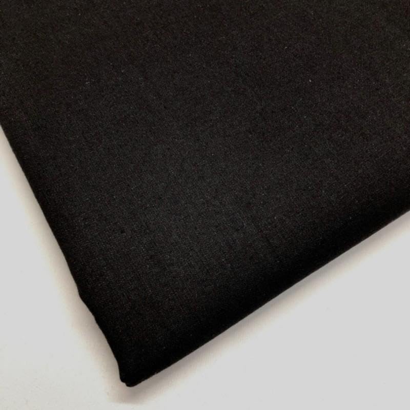 100% Cotton Plain Fabric – 60 Inch Wide 150cm Wide 150GSM Material – for Sewing, Quilting, Curtain Linings, Dressmaking, Pillowcases & Totes – 10 Colors (Black, 5 Metre)