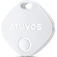 ATUVOS Air Tag-1 Pack, Bluetooth Luggage Tracker Works with Apple Find My APP (iOS Only, Not for Android), Keys Finder and Item Locator for Luggage, Backpack, Suitcases, Replaceable Battery (White)