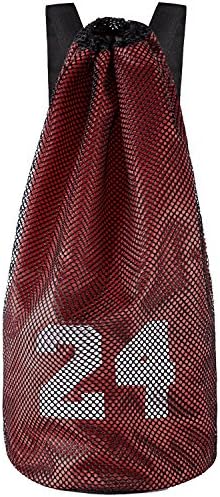 Sankexing Perfect Portable Basketball Backpack Mesh Holder Sports Equipment Bag with Adjustable Shoulder Strap for Football , Basketball, Soccer Ball , Volleyball Activities
