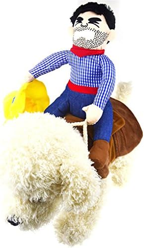 WMSTUDIO Pet Dog Halloween Cowboy Funny Costume Dog knight Riders Clothes