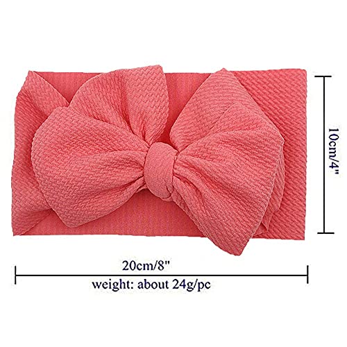 8Pcs Baby Girl Headbands Wide Hair Band Turban Knotted Toddler Hairband Super Soft and Stretchy big bowknot Hair Wrap for 2-8 years Little Girls