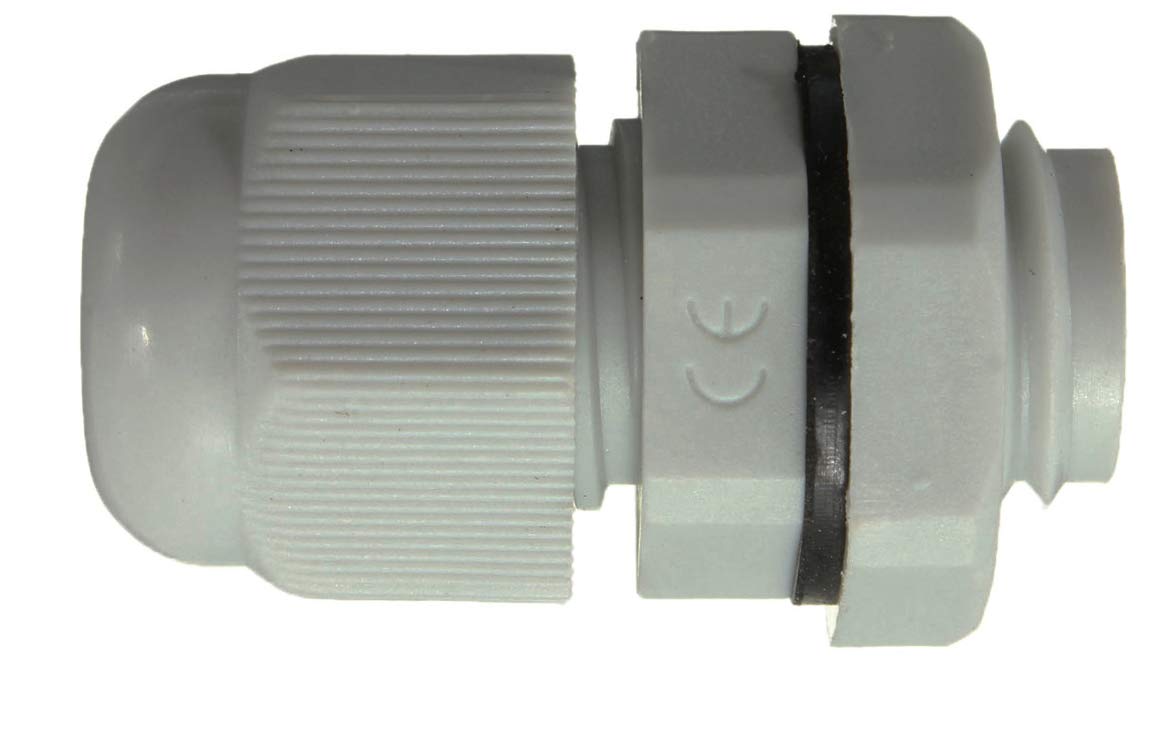 Sucre Auxiliary ® Cable Glands - Waterproof IP68 Compression M8 M12 M16 M20 M24 M24 Black or White (M10, Grey, 5)