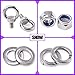 8Pcs 304 Stainless Steel M14 Male Thread Lifting Ring Eye Bolt Kit, Including 2Pcs M14 Eye Bolt with 2Pcs Lock Nuts, 2Pcs Lock Washers and 2Pcs Flat Washers