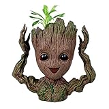 6.3'' Guardians of The Galaxy Baby Groot Flowerpot Pen Holder or Flower Pot with Drainage Hole Perfect for a Tiny Succulents Plants Adorable Chrismas Gift Ideas