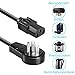 Maximm Monitor Computer Power Cord 3 Ft Flat Plug 360° Rotating PC Cable 3 Prong for, Desktop, Printer, Scanner, 16 AWG NEMA 5-15P to IEC13 - UL Certified