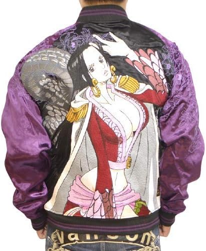 Amazon ワンピース 絡繰魂 4099 スカジャン メロメロのsj ボア ハンコック One Piece メンズ コート ジャケット 通販