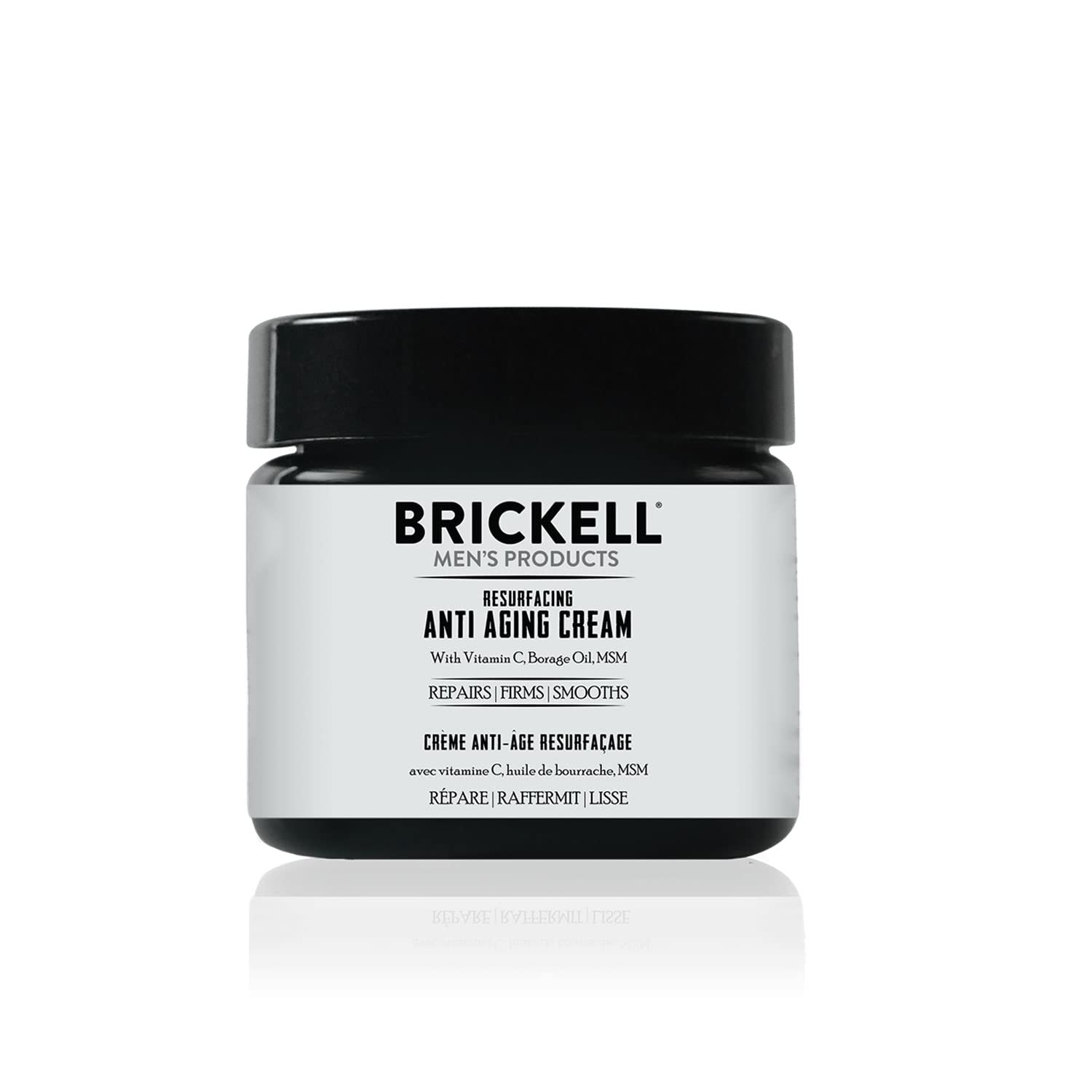 Brickell Men's Products Resurfacing Anti-Aging Cream For Men, Natural and Organic Vitamin C Cream, 59 mL, Unscented