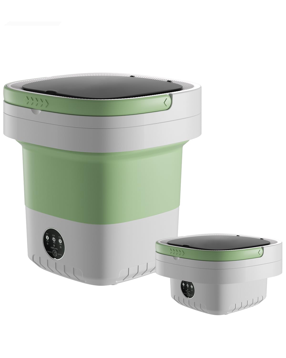 Photo 1 of Portable Washing Machine, 16L Large Capacity Laundry Washer Cleaning for Underwear, Baby Clothes, Shirts,Small Delicates. Foldable Mini Washer and Dryer Combo for Apartment,Hotel,Camp,RV,Travel(Green)