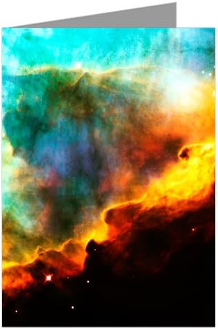 A Perfect Storm of Turbulent Gases within the Swan Nebula-Hubble Telescope Image From NASA-Boxed Notecard Set