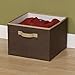 Household Essentials Storage Bin with Handles, Coffee Linen