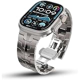 Dado Ironman Stainless Steel Watch Band Compatible Apple Watch Ultra 2 & 8 Ultra 49mm | 10, 9, 8 & 7 46/45mm (Titanium)