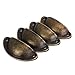 BQLZR Vintage Decorative Door Drawer Pull Handle Semicircle Knob Suitable For Wooden Box, Gift Box, Four Sided Furniture, Foot Pad, Diy Accessories Pack of 4