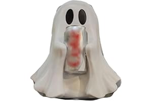 binray Halloween Coke Ghost,Cute Ghost Drink Holder,Personalized Personalized Desktop Decoration, Spookily Drink Holder for Cola Dr.P,Fun and Practical,Swap Cans Anytime(#A)