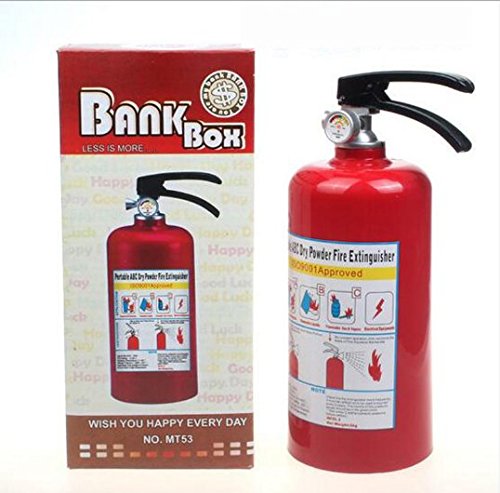 URToys Fashion Unique Cute Fire Extinguisher Shape Piggy Bank Coin Penny Cent Money Cash Saving Safe Box Storage Tank Kids Toy For Children Christmas Birthday Gift Home Desk Decoration - Thumbnail 3