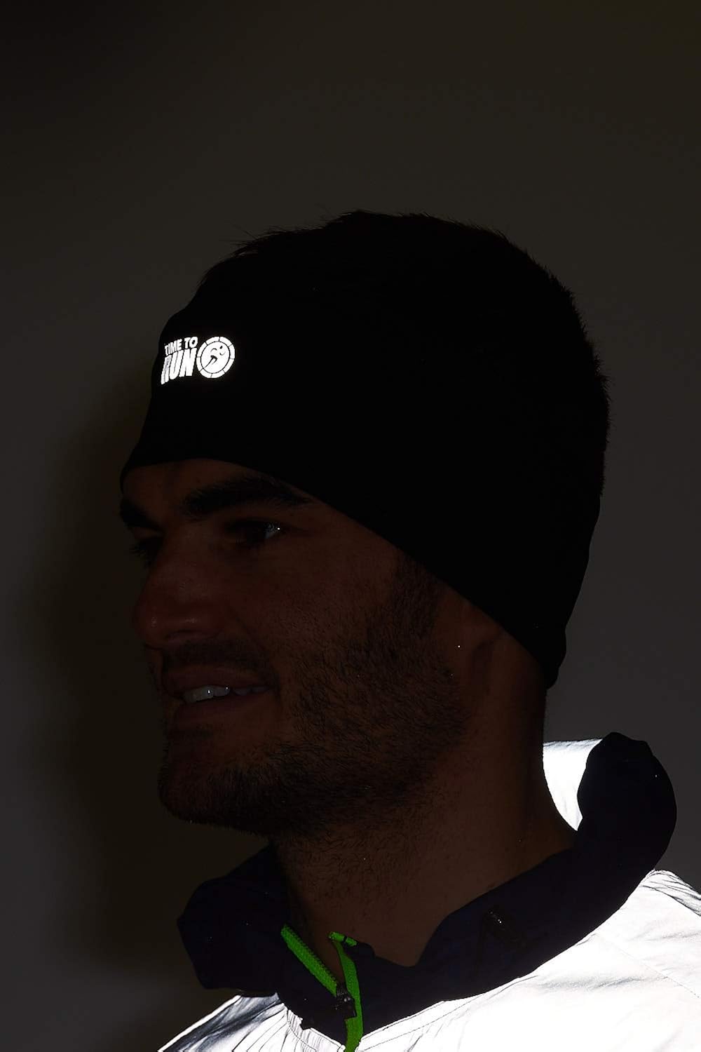 Running Headband For Men & Women - Lightweight Windproof Thermal Quick Dry Wicking Reflective Print Black - Image 5
