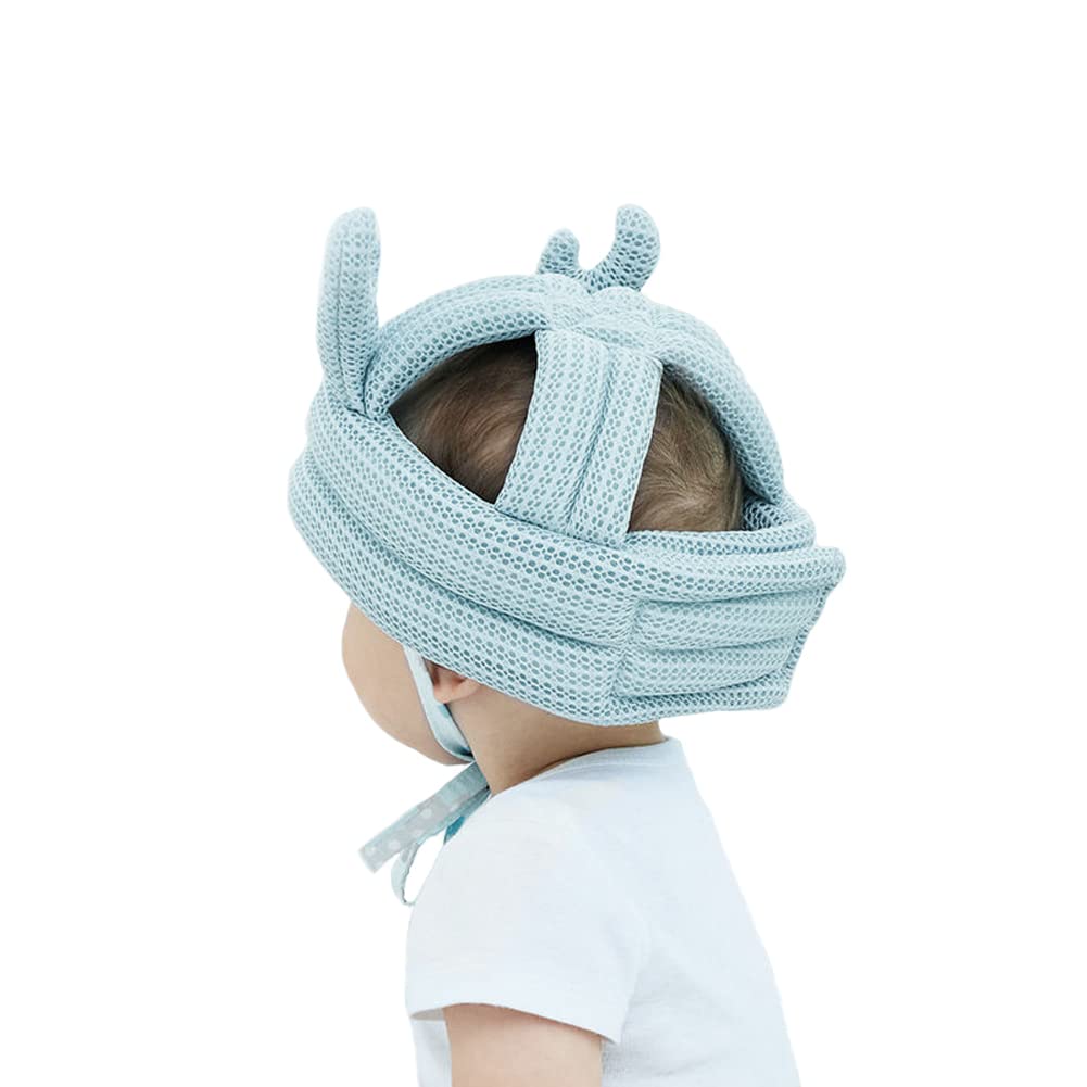 Baby Protective Helmet Anti-Fall Harnesses Cap Toddler Safety Helmet Soft Head Protector Headguard Adjustable Cotton Hat for Baby 0-3 Years Learn to Walk Crawl