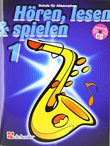 Saxophone accessory (lyre, mother-of-pearl button, strap, pull-throughs, palm key risers). Saxophonschule Band 1