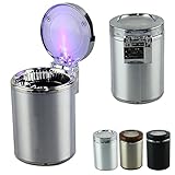DDLBiz Travel Cigarette Ash Holder Cup Movable Car Ashtray LED Light Ashtray Auto (Random Color)