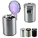 DDLBiz Travel Cigarette Ash Holder Cup Movable Car Ashtray LED Light Ashtray Auto (Random Color)