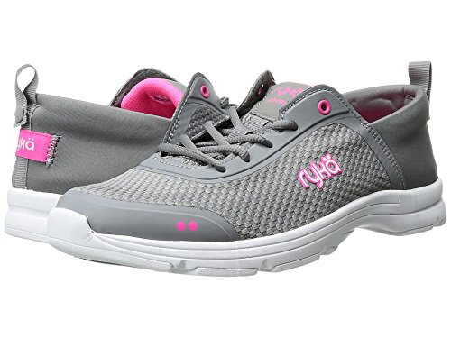 RYKA Women’s Joyful Walking Shoe, Grey/Pink, 8.5 M US