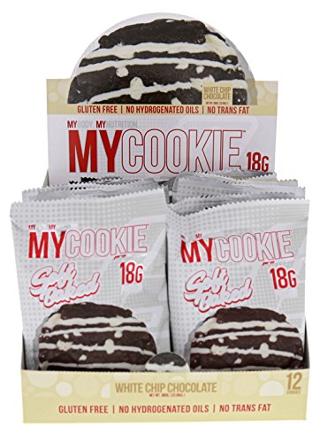 Pro Supps MYCOOKIE Delicious Soft Baked Protein Cookie, White Chip Chocolate, 18g Protein, 7g Sugar, Gluten-Free, No Trans Fat, Healthy On-The-Go Snack, 12 ct, Net Wt 1.94 oz.