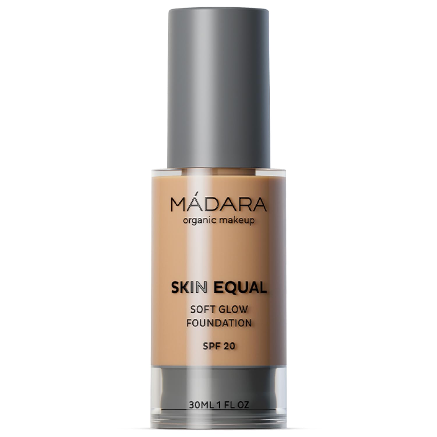 MÁDARA Organic Skincare | Skin Equal Soft Glow Foundation SPF20 SAND 40-30ml, Mineral foundation with hyaluronic acid, Buildable medium coverage, Dewy foundation, Vegan, COSMOS certified